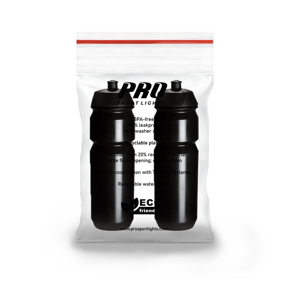 2 x Bidons - 750 ml - Zwart Drinkbus 4/5