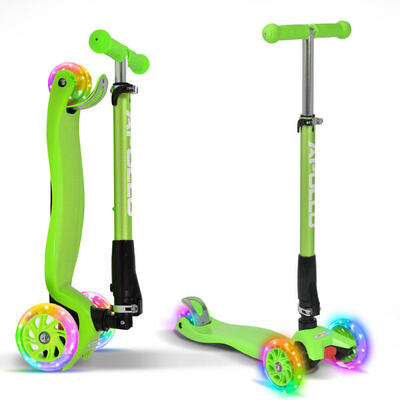 Monopattino Kids Whiz 3 Ruote. Piegevole. Regolabile. LED. Bambini 3+ Anni