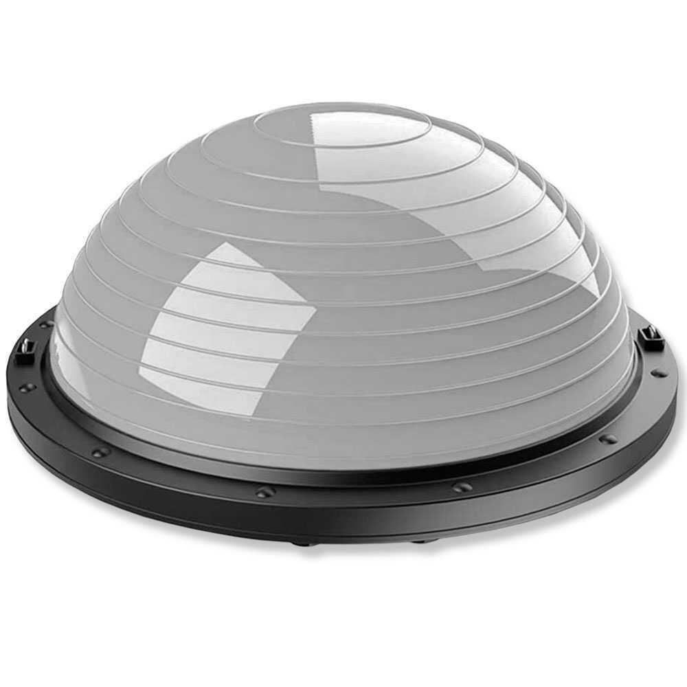 Semiesfera de Equilibrio StrongerFit 58 cm Gris con Tensores e Inflador 2/3
