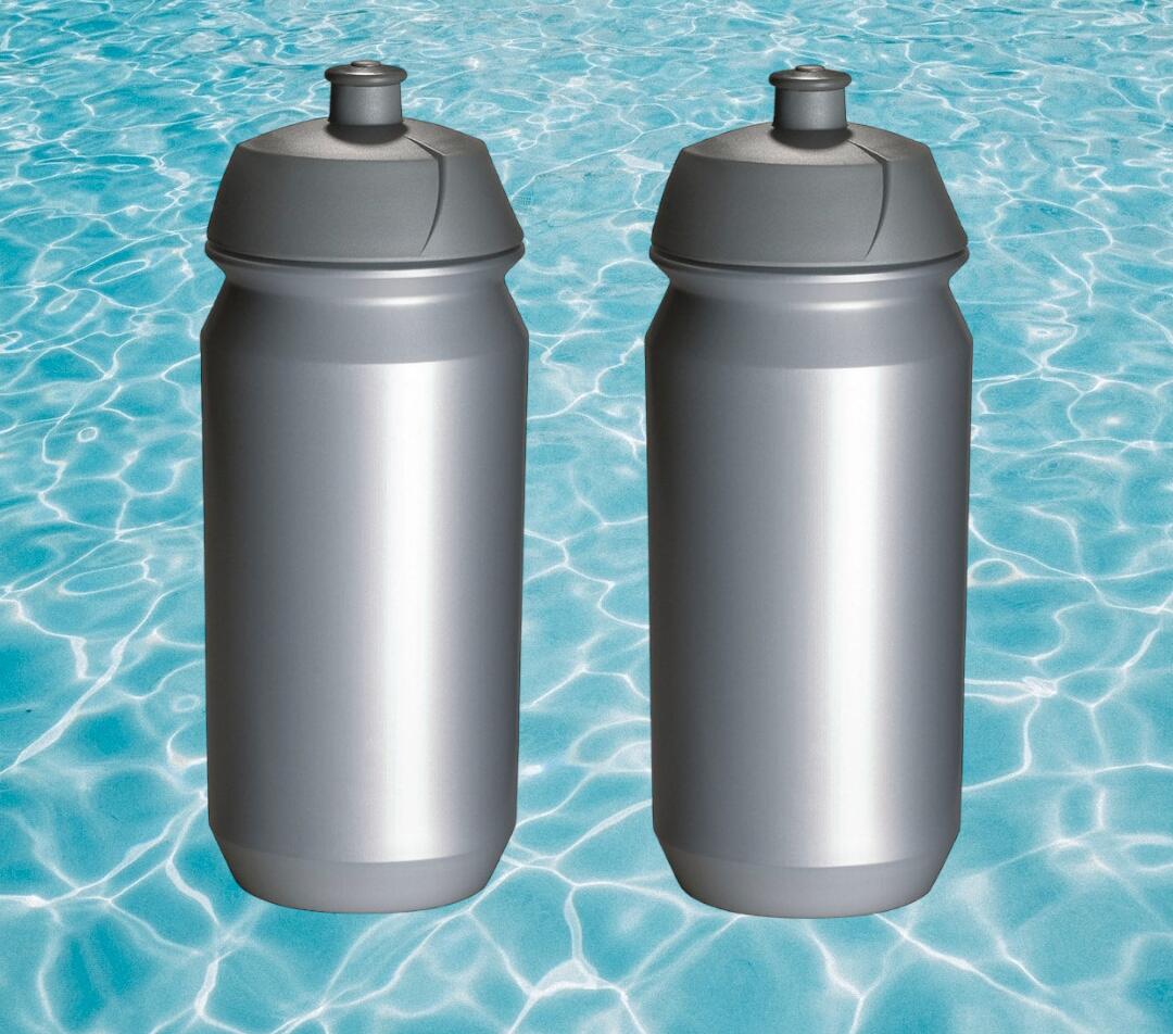 2 x Trinkflasche – 500 ml – Silber 2/5