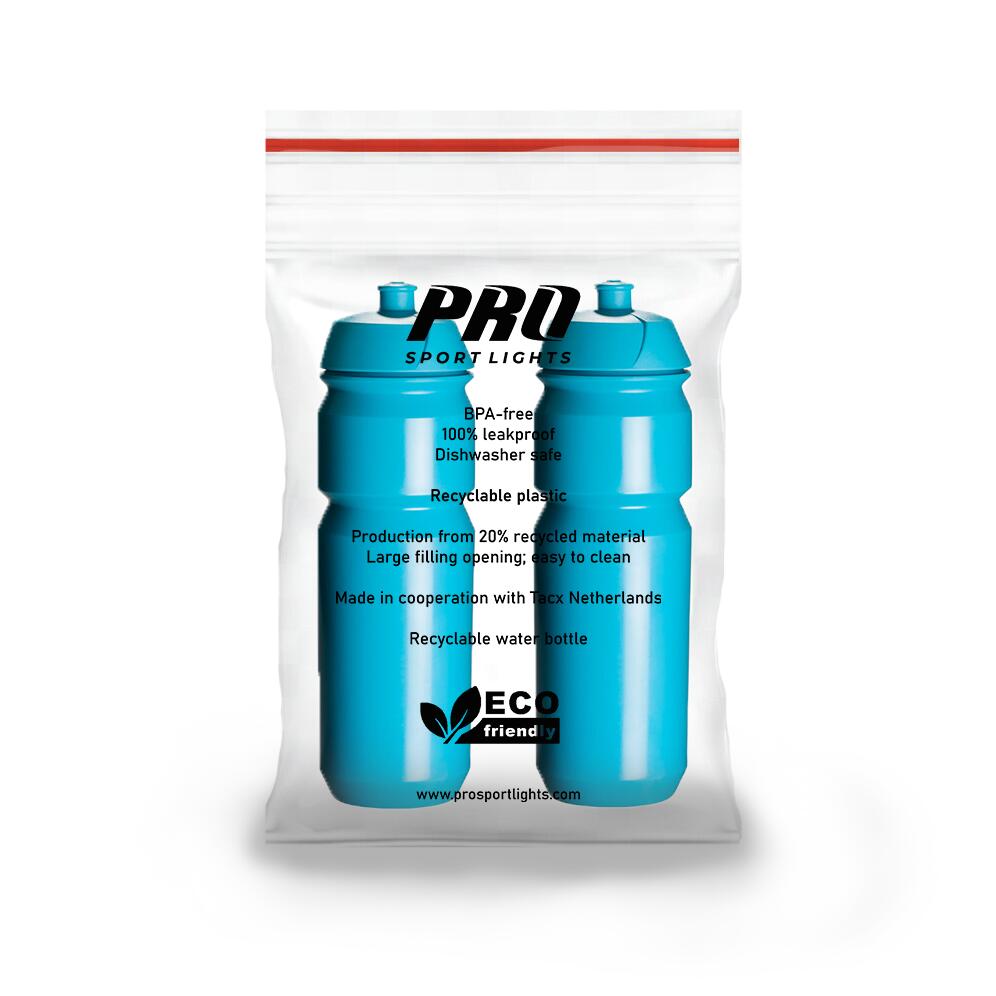 2 x Bidons - 750 ml - Lichtblauw Drinkbus 4/5