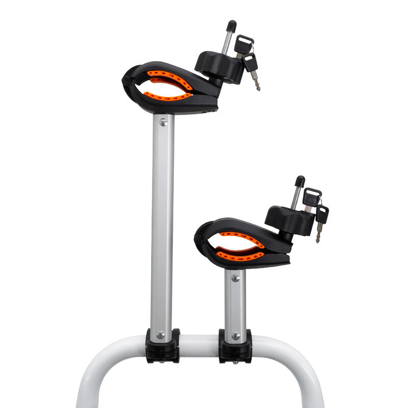 Portabicicletas bola e-TREK 2 para 2 bicis eléctricas, 30kg/carril, abatible