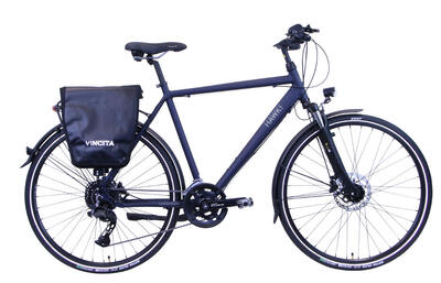HAWK Trekking Gent Deluxe Plus Fahrrad Herren inkl. Tasche 28 Zoll 27 Gang