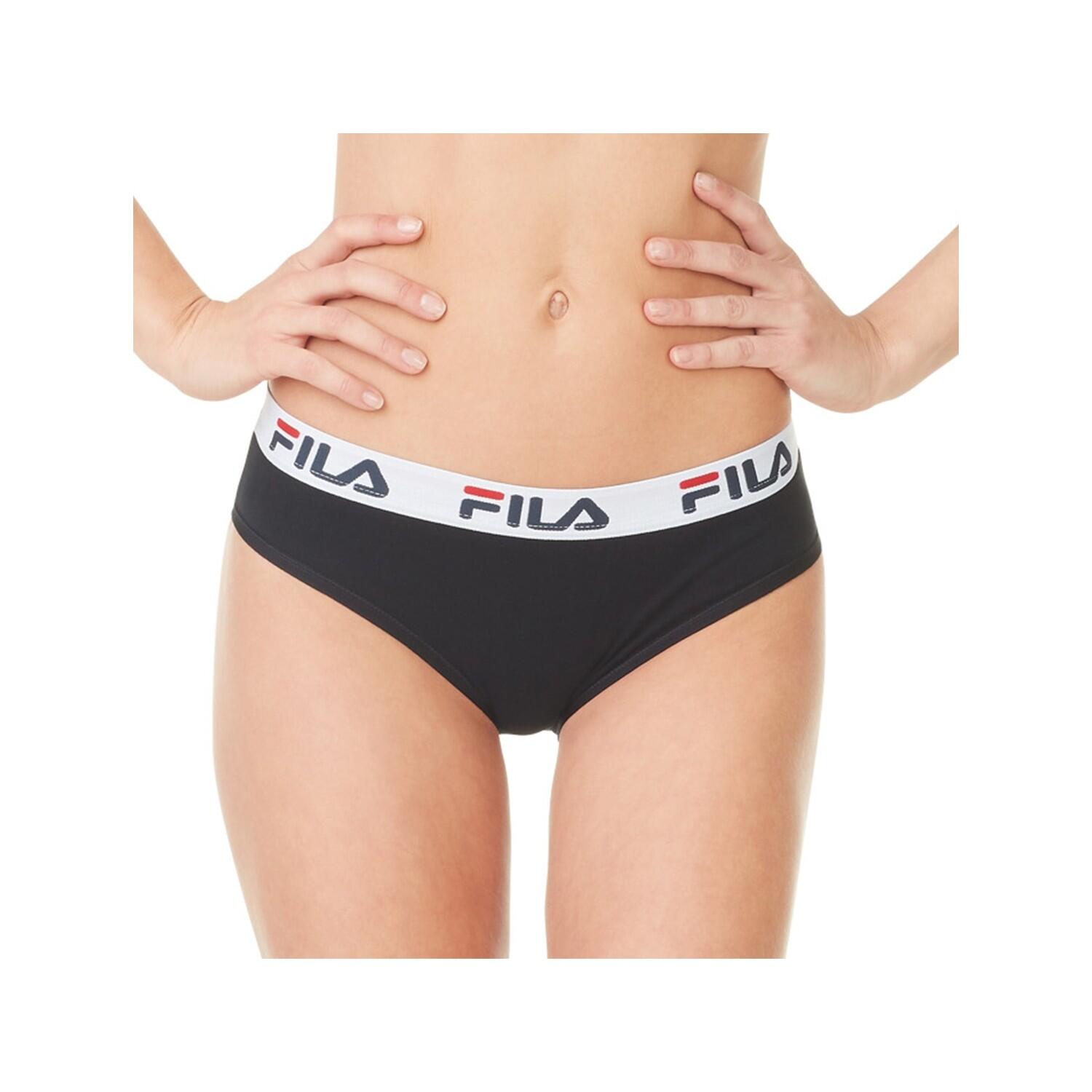 Lot de 3 Culottes coton femme Fila FU6043 Gris, Noir et Blanc 2/5