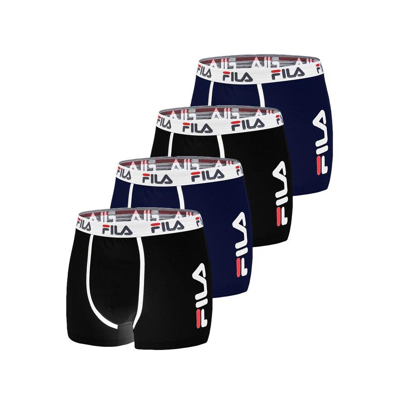 Lot de 4 Boxers Coton homme FU5040 Uni