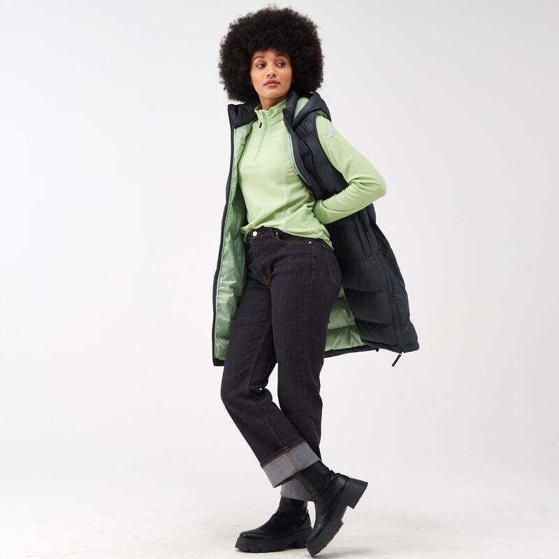 Ganella extra lang baffle wandelgilet voor dames