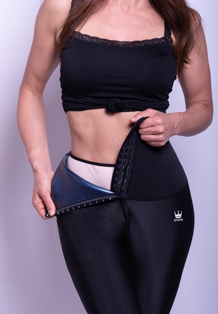 ANAISSA Leggings com gancho Modeladoras Fitness Cintura subida Mulher Danna