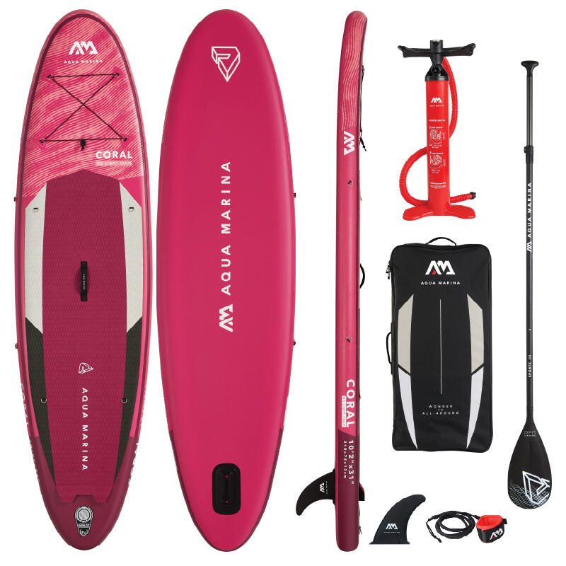 Aqua Marina Coral Ladies 10.2 / 310cm Stand Up Paddleboard gonflable Package