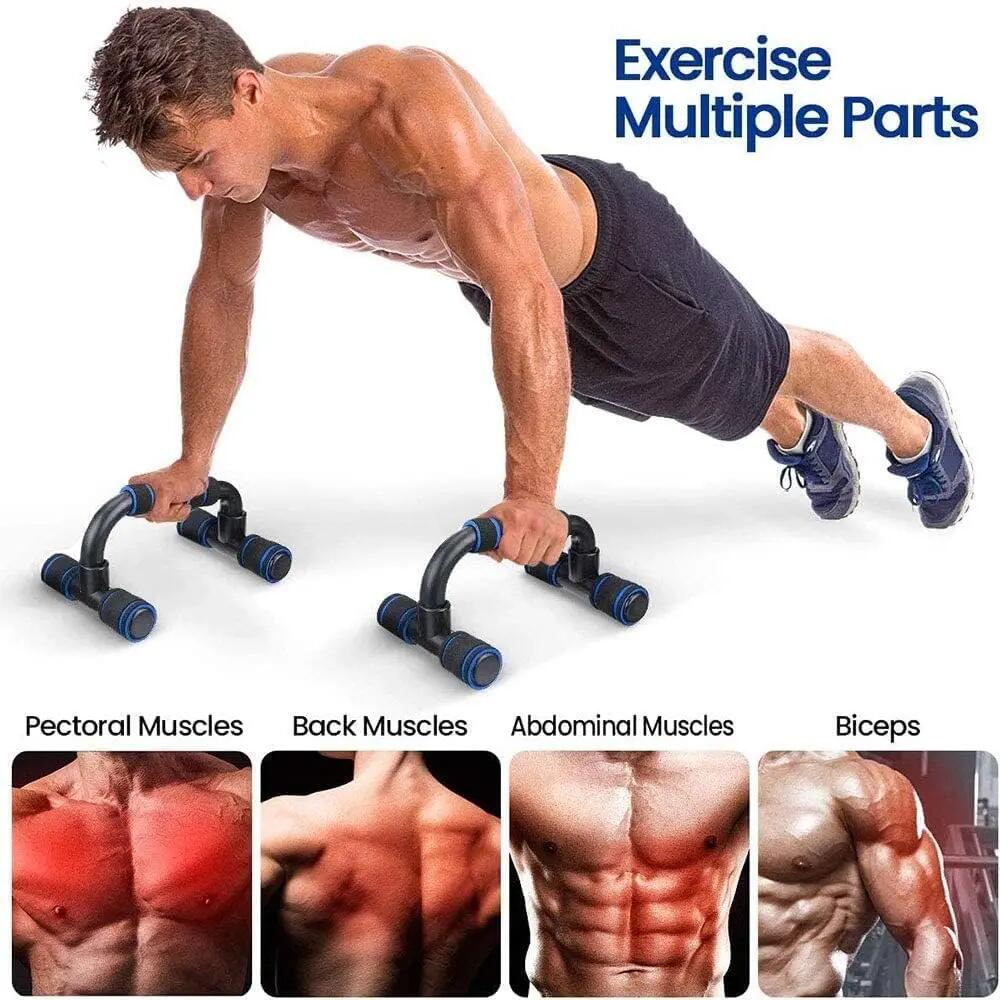 Roue abdominale 7 en 1 avec 2 barres de pompes, bande de résistance, corde à sau 4/5