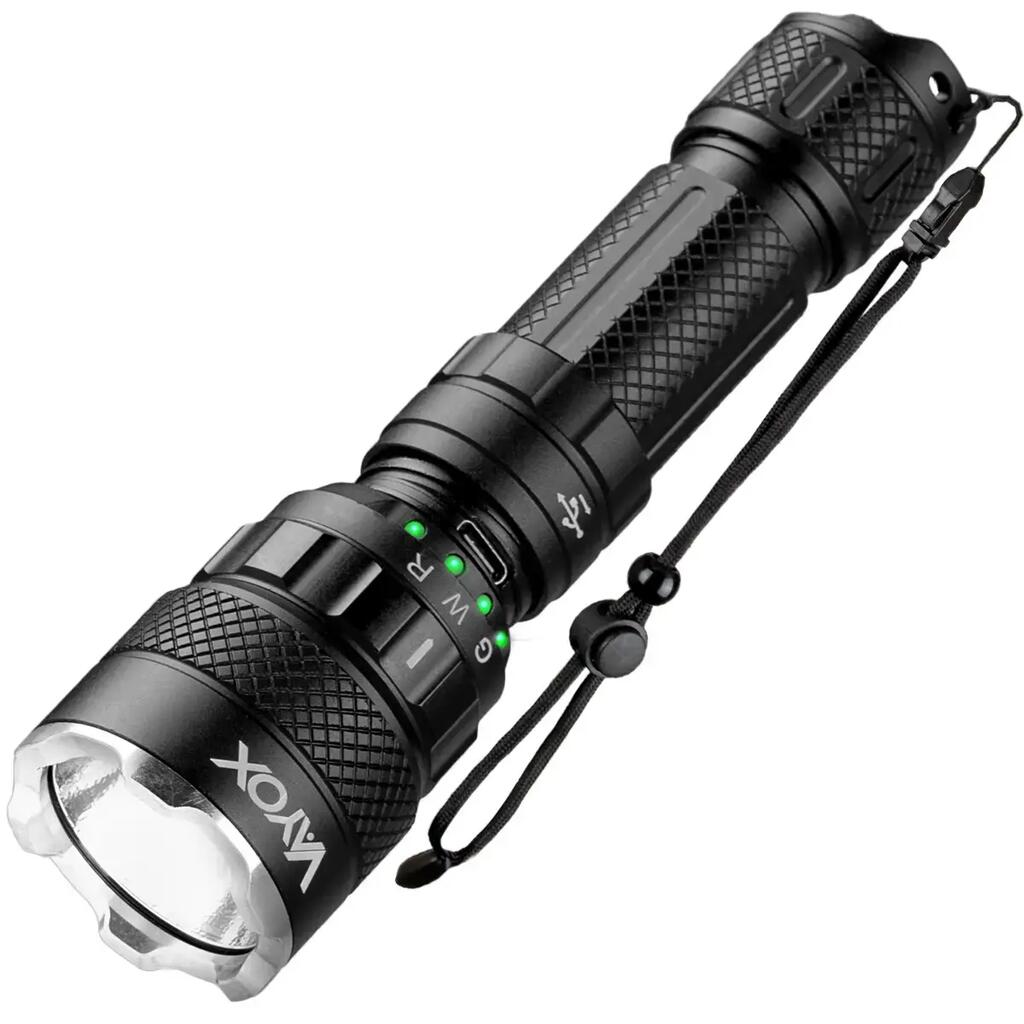 Фенер ръчен Vayox VA0099, 1500lm, SST40 15W 6500K, акумулаторен, 3-цветен