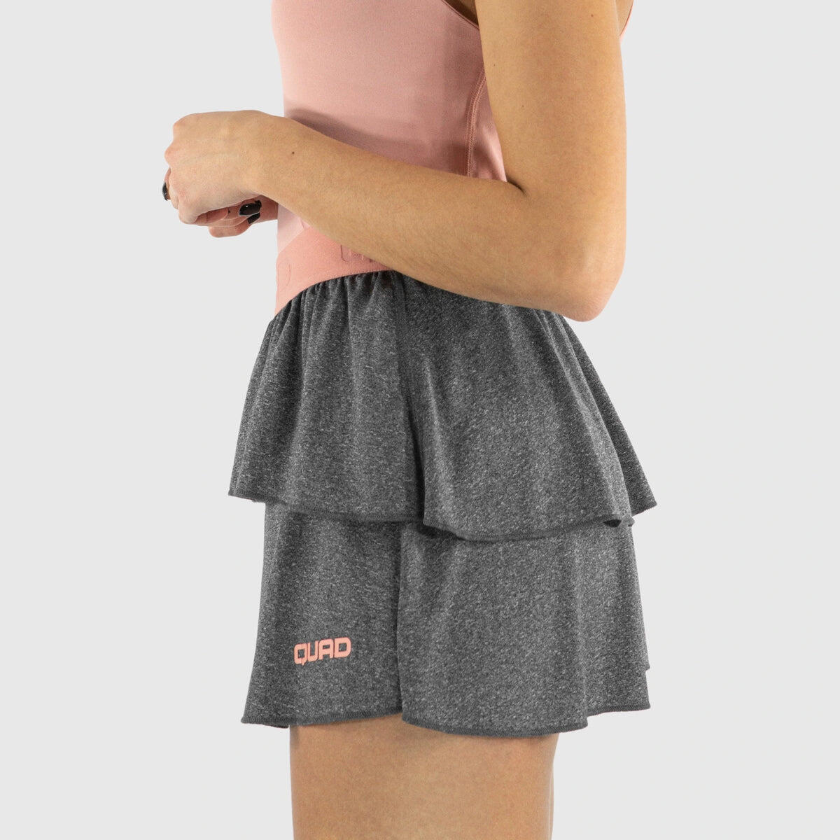 Saia PADEL QUAD com folhos MULHER CINZA 3/4