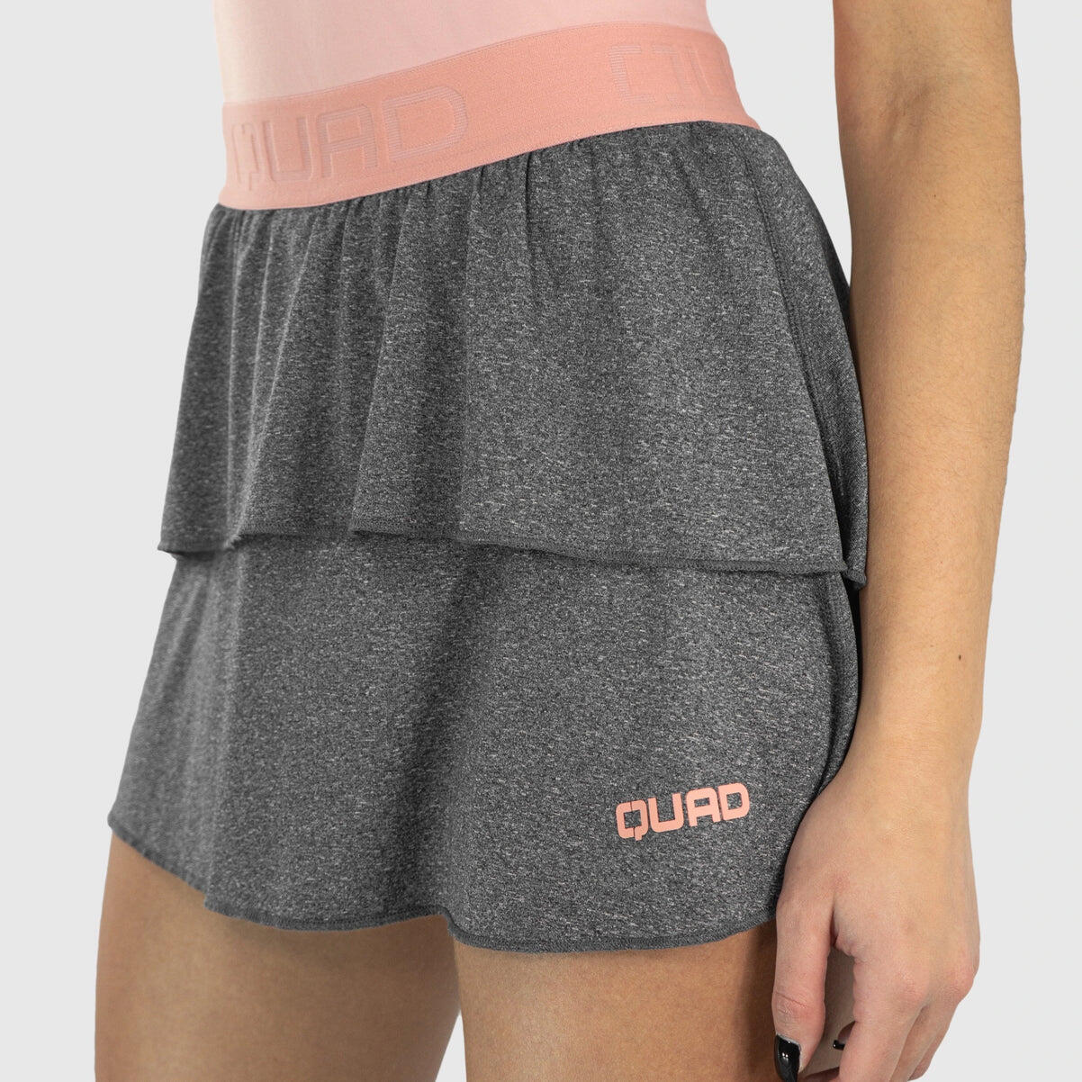 Saia PADEL QUAD com folhos MULHER CINZA 2/4