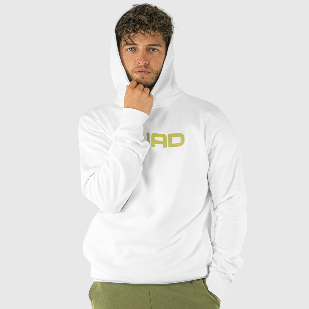 HOODIE PADEL QUAD COMFY 100% ALGODÃO BRANCO HOMEM 3/4