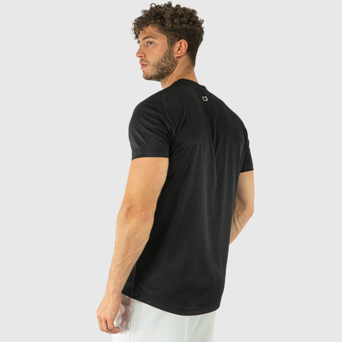 T-SHIRT PADEL QUAD ESSENTIAL PRETA HOMEM 3/4