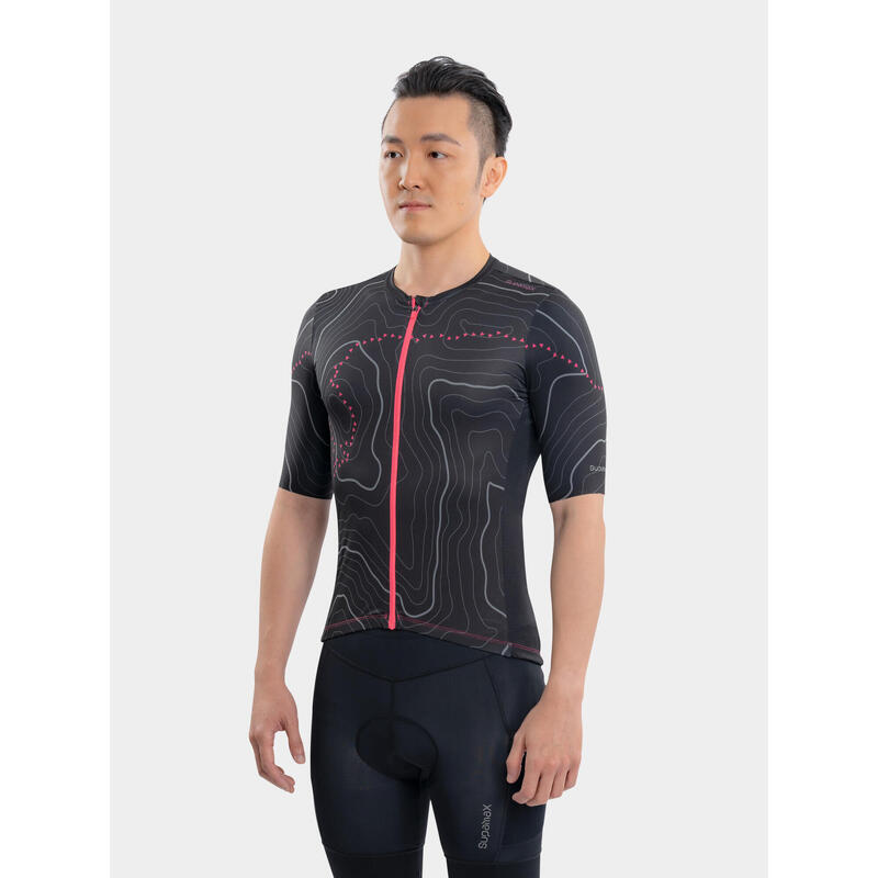 Adult's Mapping Cycling Jersey - Aero Black