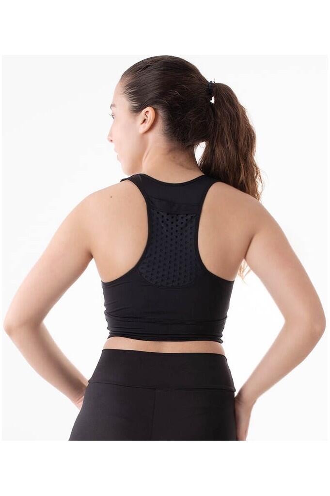 Crop top uitgesneden met zak Cutback 3/8