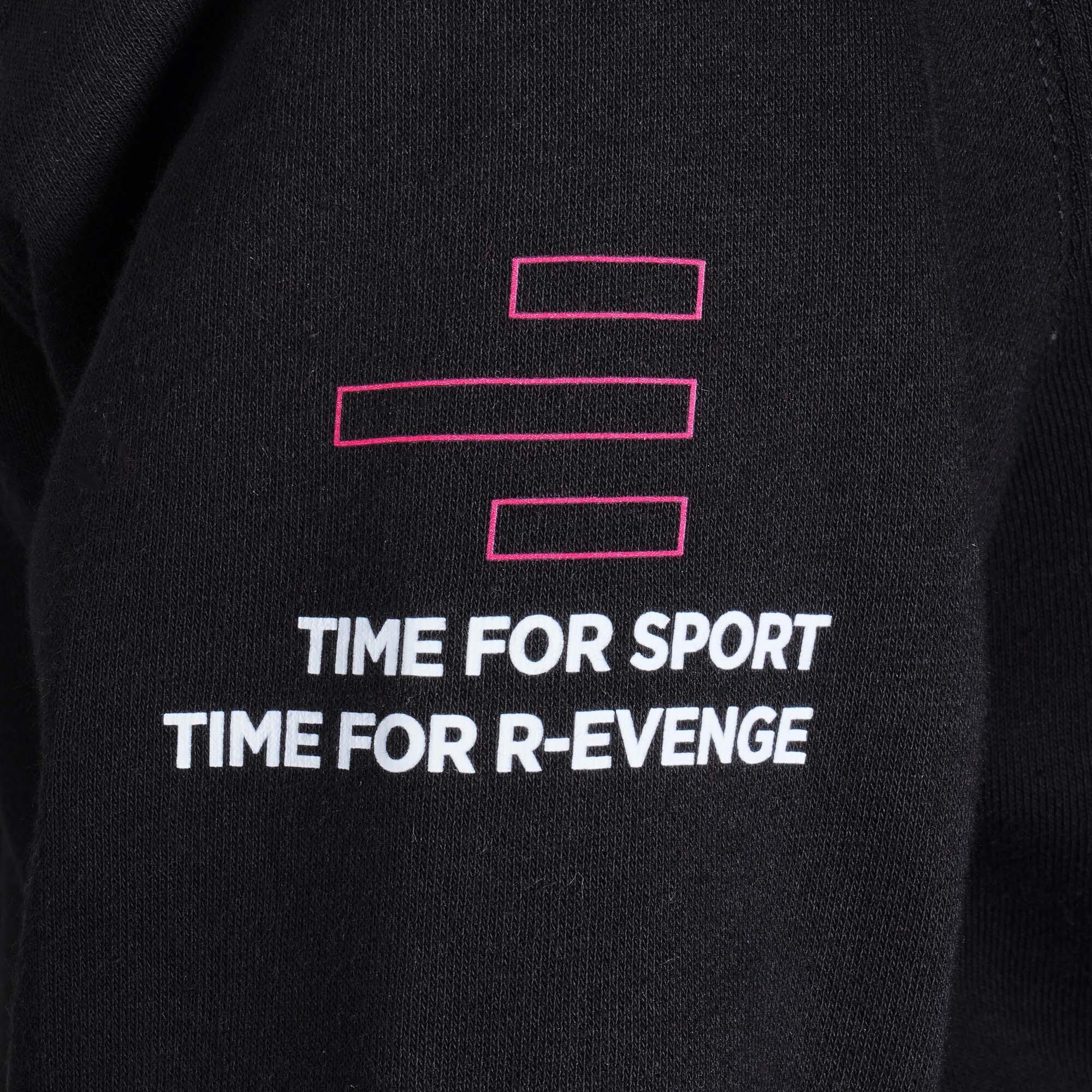 sweatshirt dames  fitness en vrije tijd zwart 3/6
