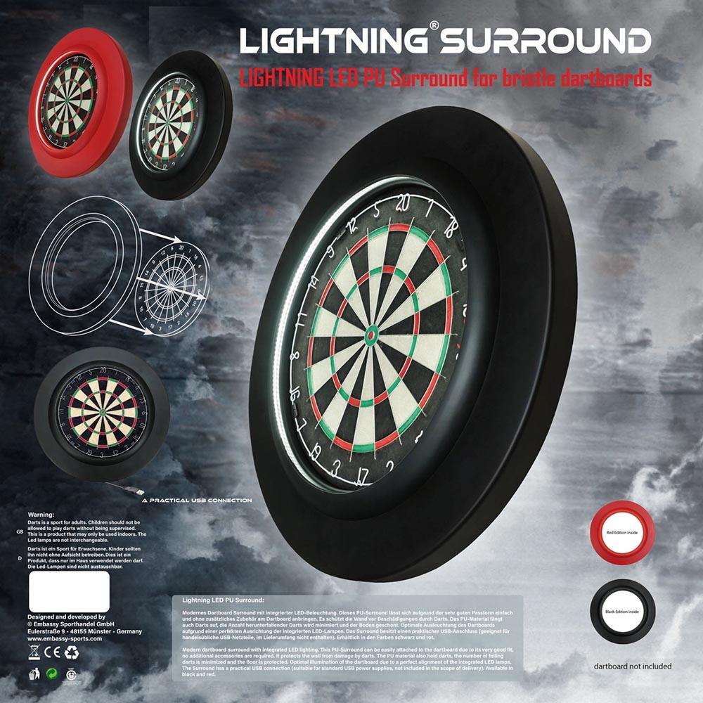 BULL'S Quarterback EVA Dart Board Surround grün