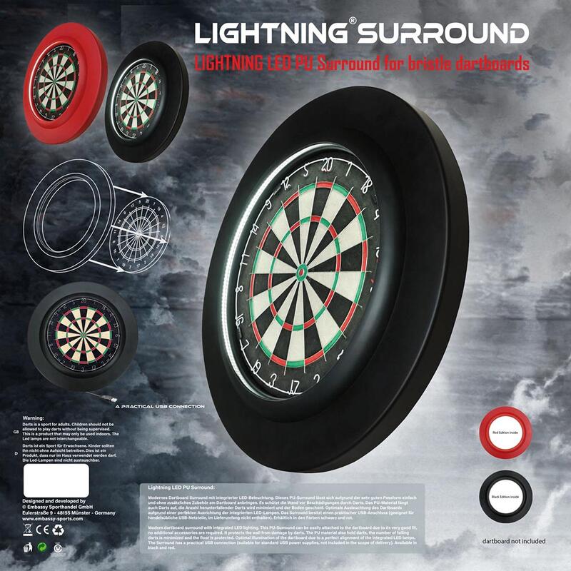 BULL'S Pro Dart Board Surround 1tlg. schwarz