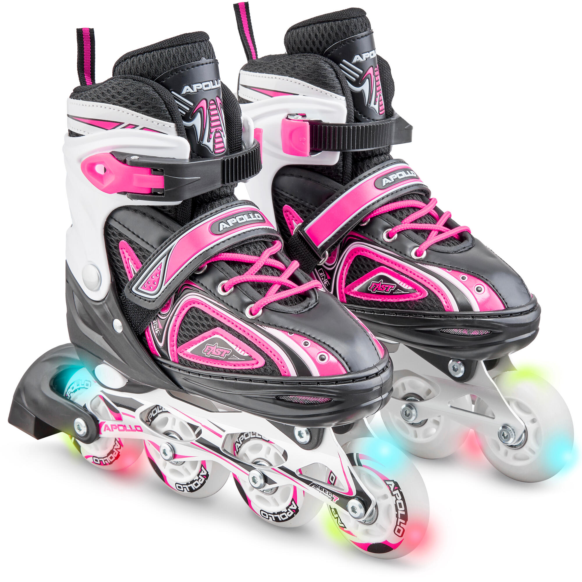 Apollo - Apollo Super Blade Led Abec7 Patins À Roulettes Enfant Réglables - Rollers En Ligne - Rose - 39 - Decathlon