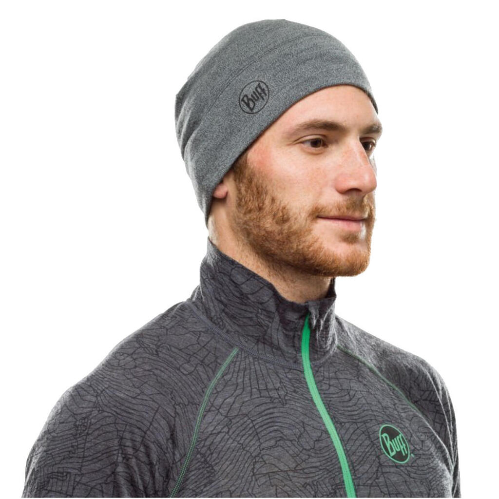 Unisex Buff Midweight Merino Beanie Grey