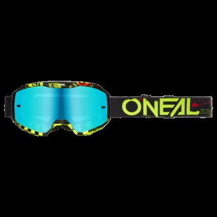 Masque O'Neal B-10 ATTACK lente radium blu Noir/Jaune fluo One Size