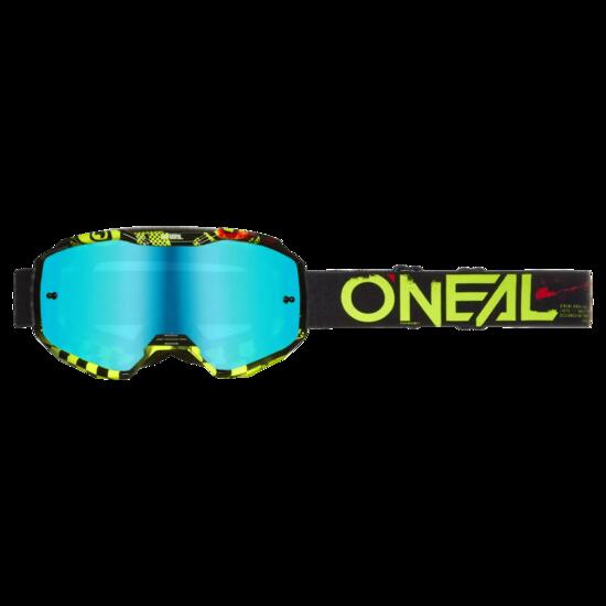 Masque O'Neal B-10 ATTACK lente radium blu Noir/Jaune fluo One Size