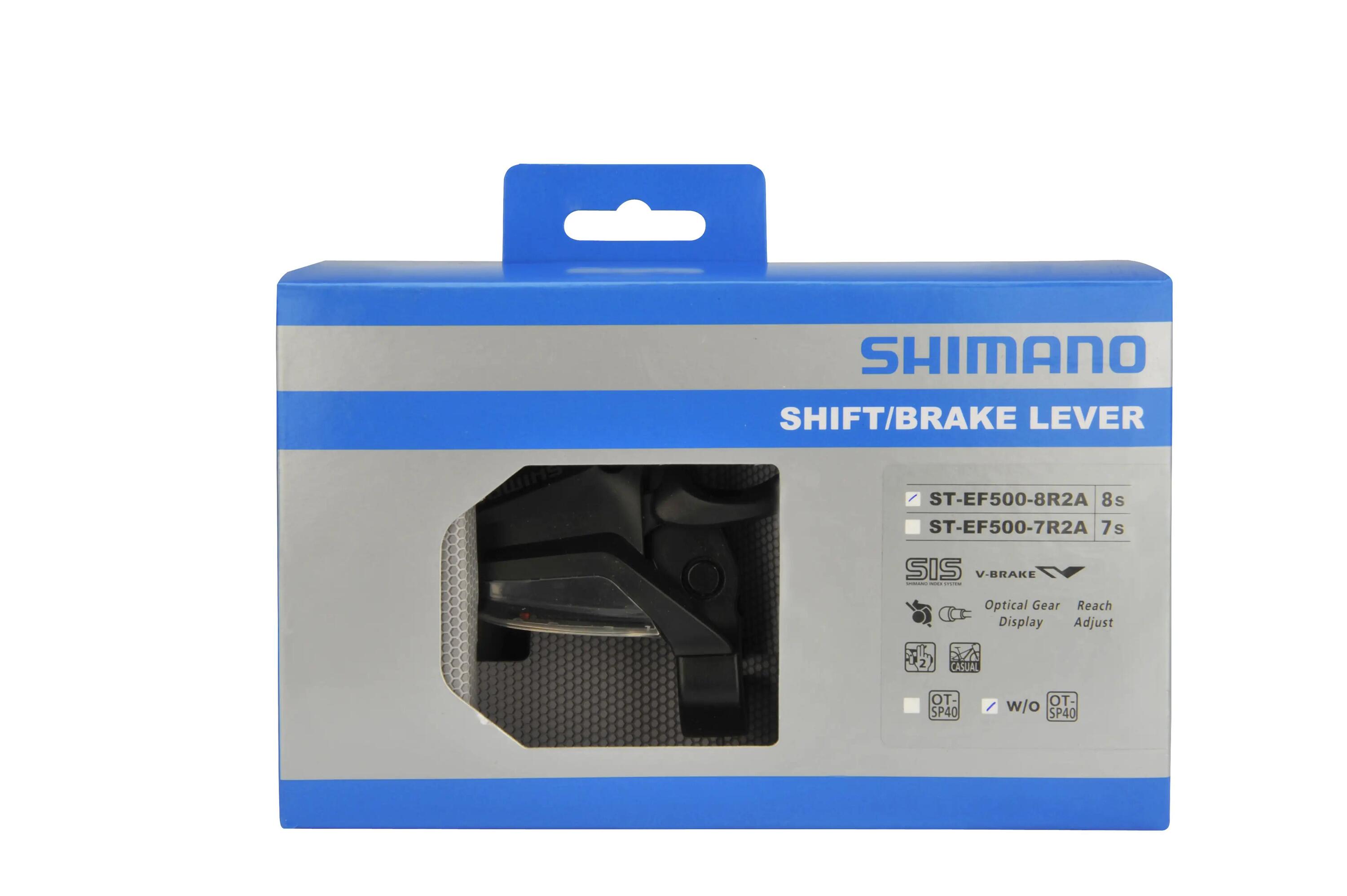 Manette vélo frein et dérailleur droite 2 doigts Shimano ST-EF500 V-Brake 2/3