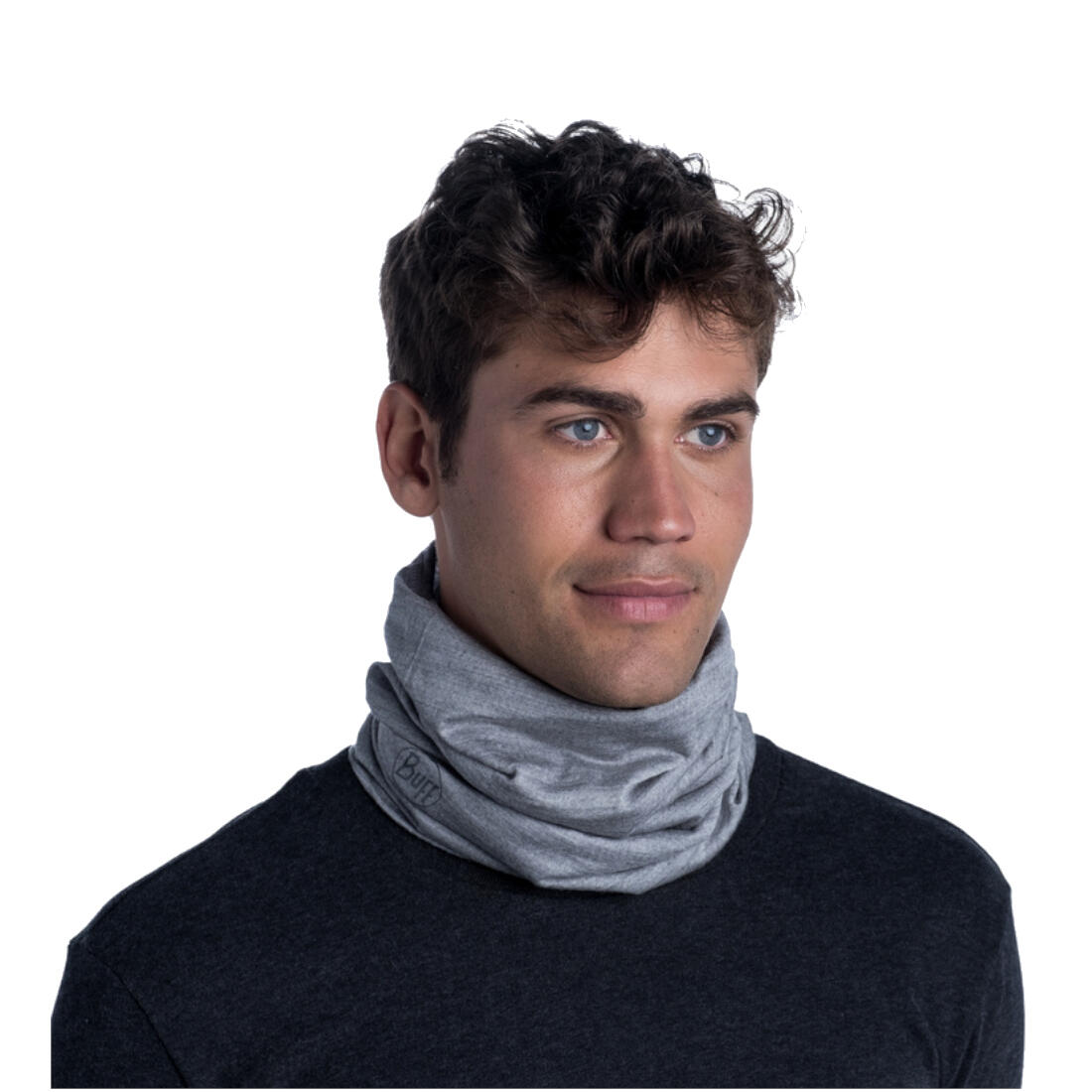 Braga de cuello BUFF Merino Lightweight Gris Claro 3/7