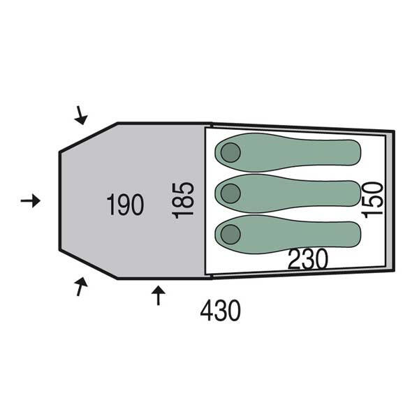 Namiot turystyczny trzyosobowy Pinguin STORM 3