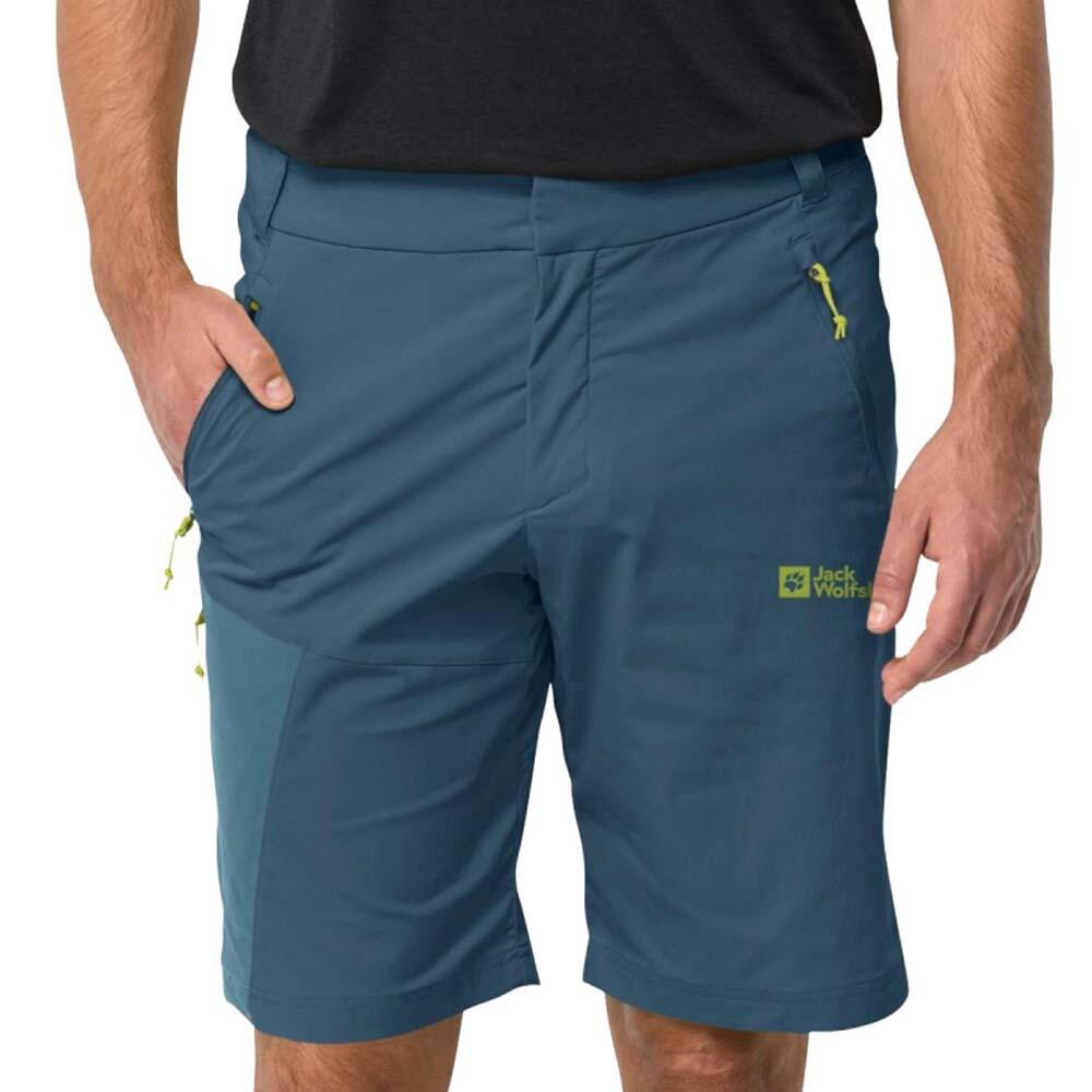 Short randonnée Jack Wolfskin Glastal homme gris softshell stretch 2/4