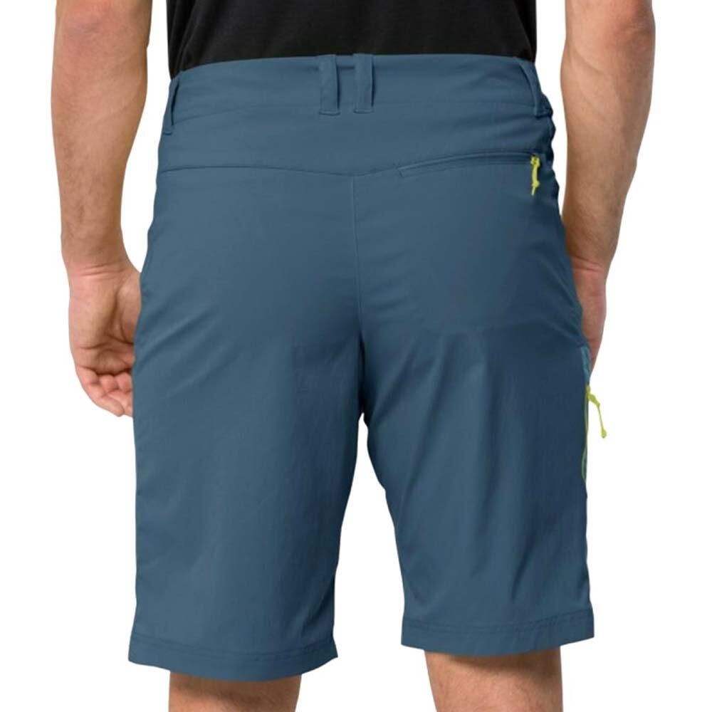 Short randonnée Jack Wolfskin Glastal homme gris softshell stretch 3/4