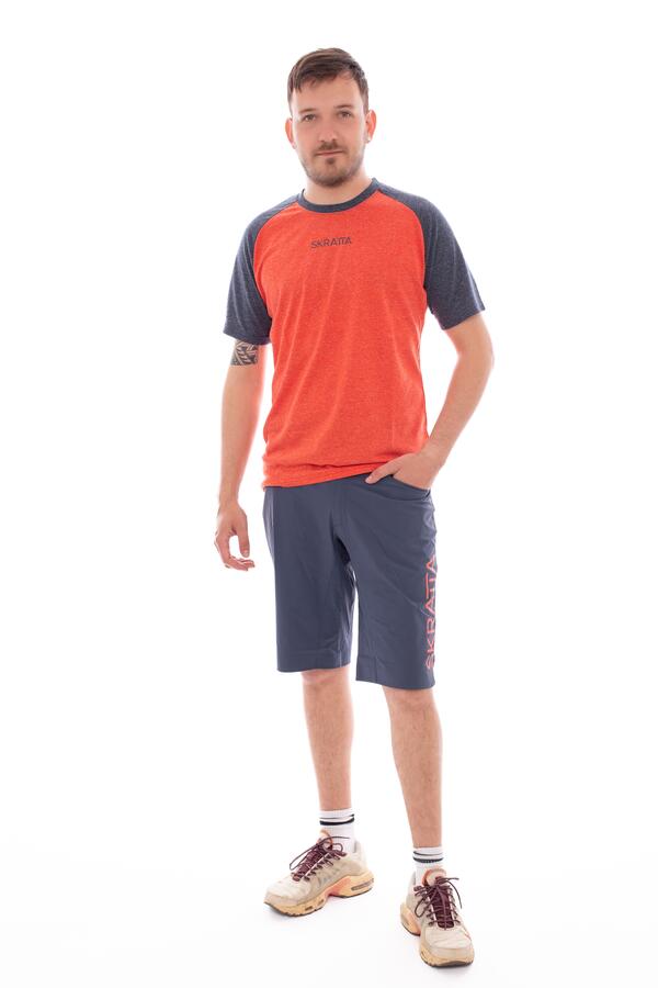 mandarinenorange / navyblau