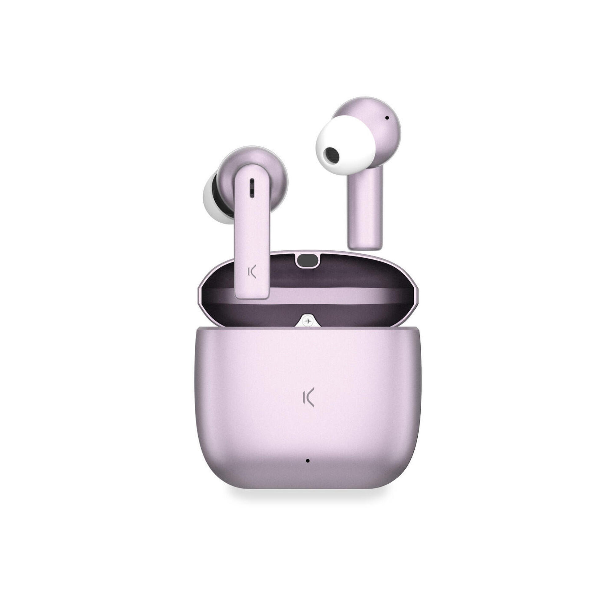 Fones de ouvido sem fio Meteor KSIX, rosa