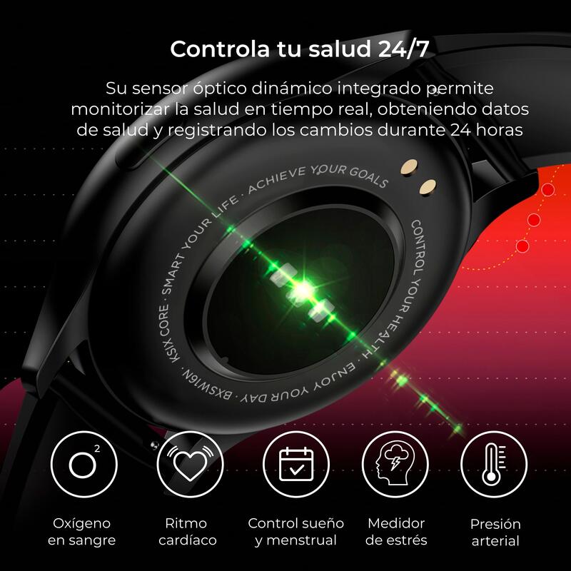 Smartwatch Core Amoled KSIX, Negro