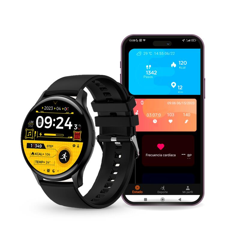 Smartwatch Core Amoled KSIX, Negro