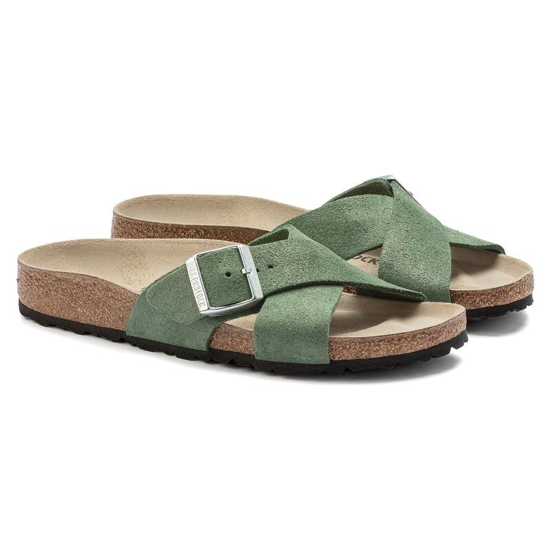 Sandales cuir suède femme Birkenstock Siena