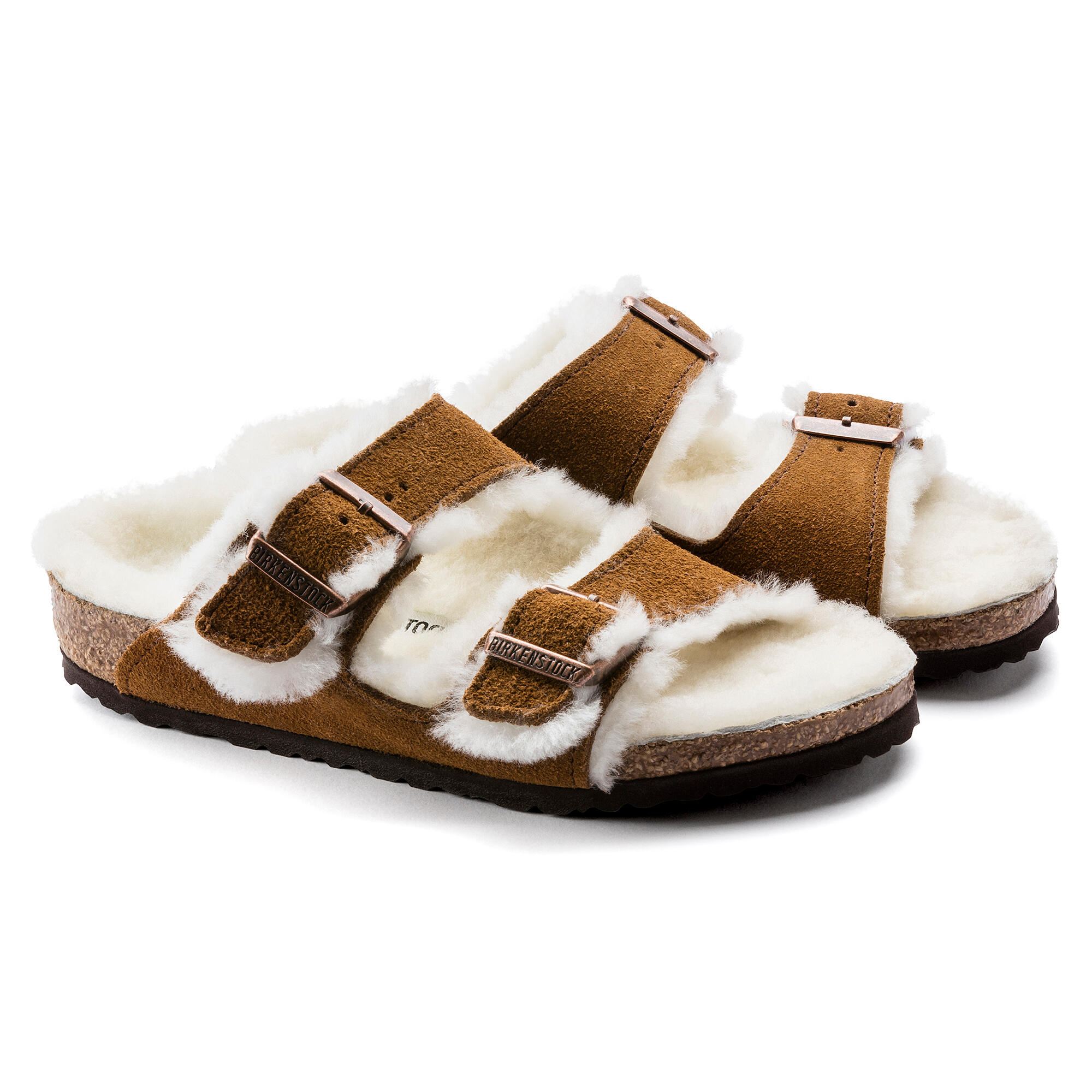 Sandales enfant Birkenstock Arizona Suede Shearling Laf 3/6