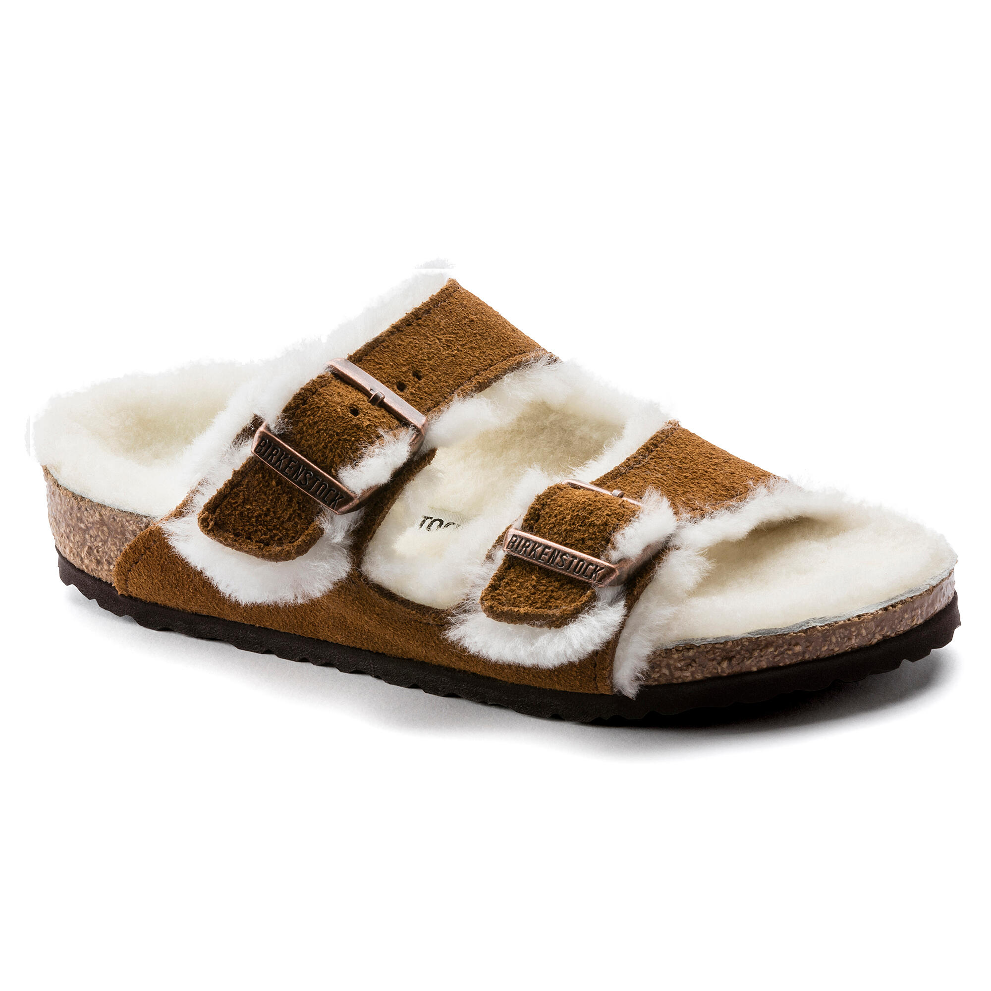 Sandales enfant Birkenstock Arizona Suede Shearling Laf 2/6