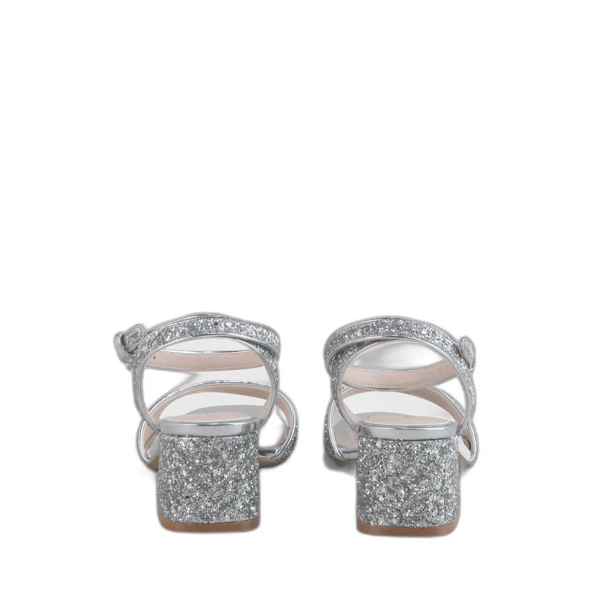 Sandali donna con tacco glitterato Buffalo Rainelle