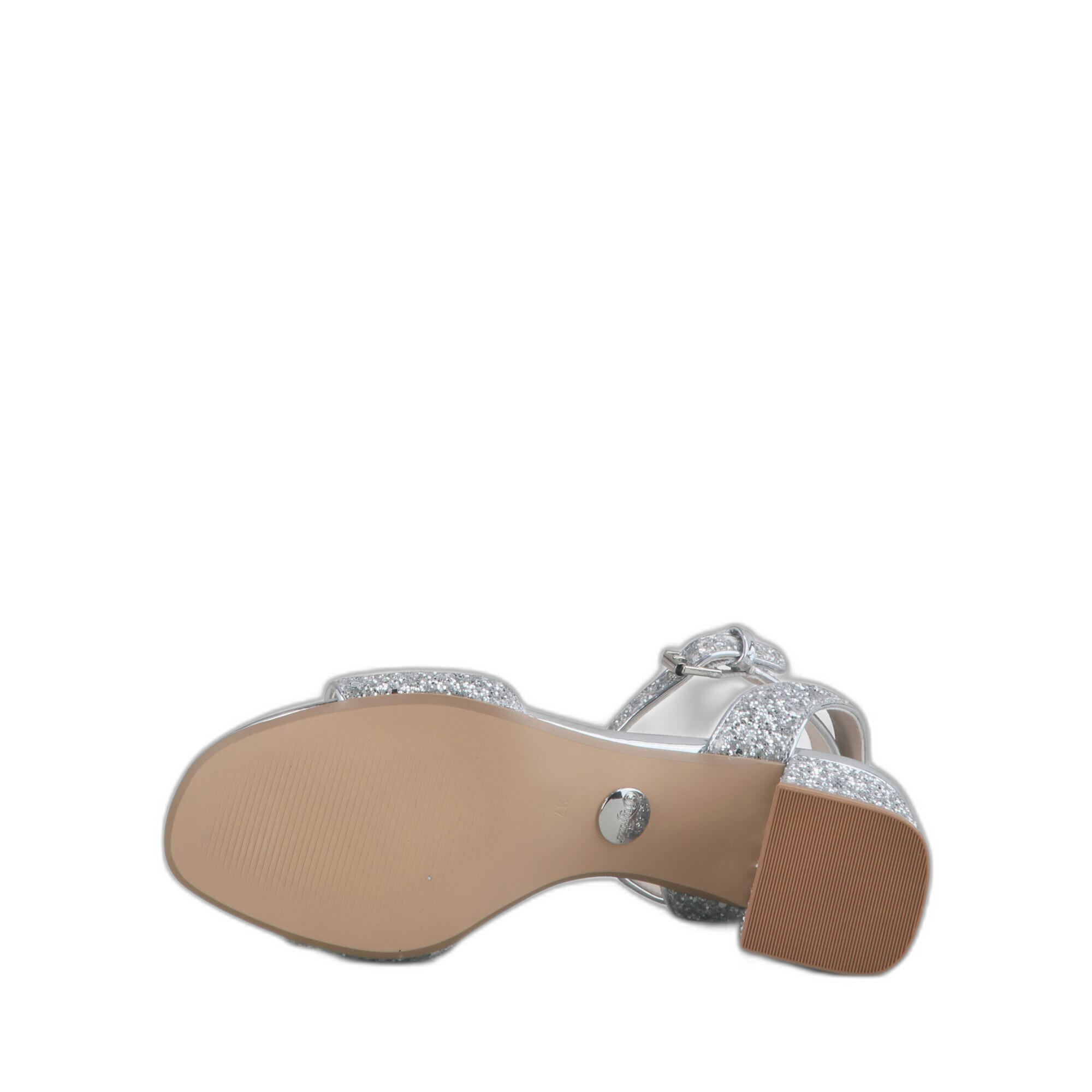 Sandali donna con tacco glitterato Buffalo Rainelle