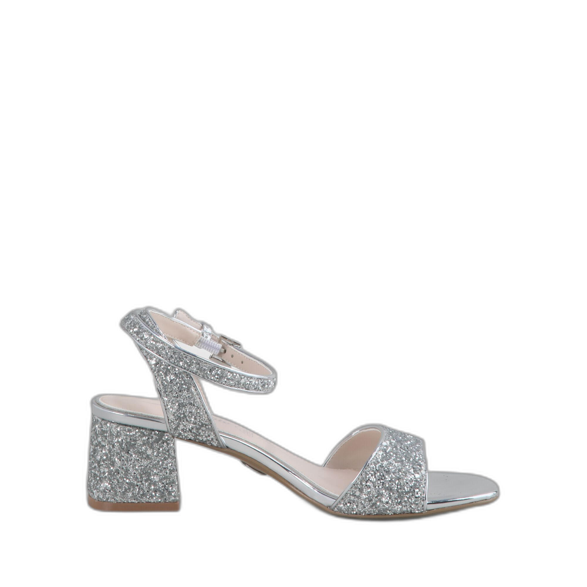 Sandali donna con tacco glitterato Buffalo Rainelle