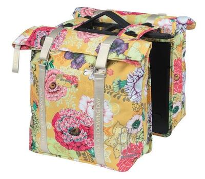 Dubbele fietstas bloom field mik. honey yellow