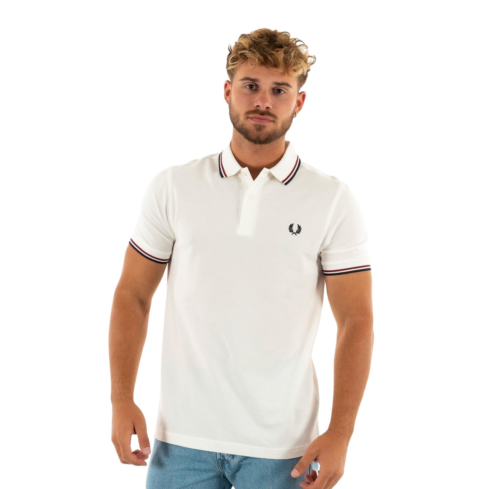 Fred Perry - Polo Fred Perry Twin Tipped - Polo Manches Courtes - Blanc - 38 S - Decathlon