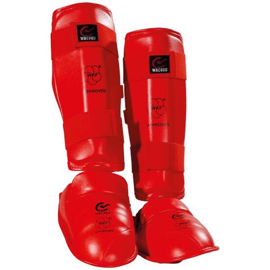 Protezioni per tibie e collo del piede da karate Wacoku WKF