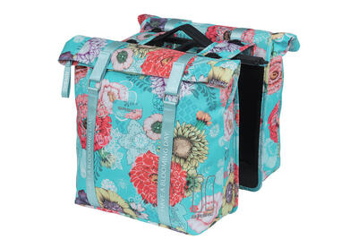 Dubbele fietstas bloom field mik. sky blue