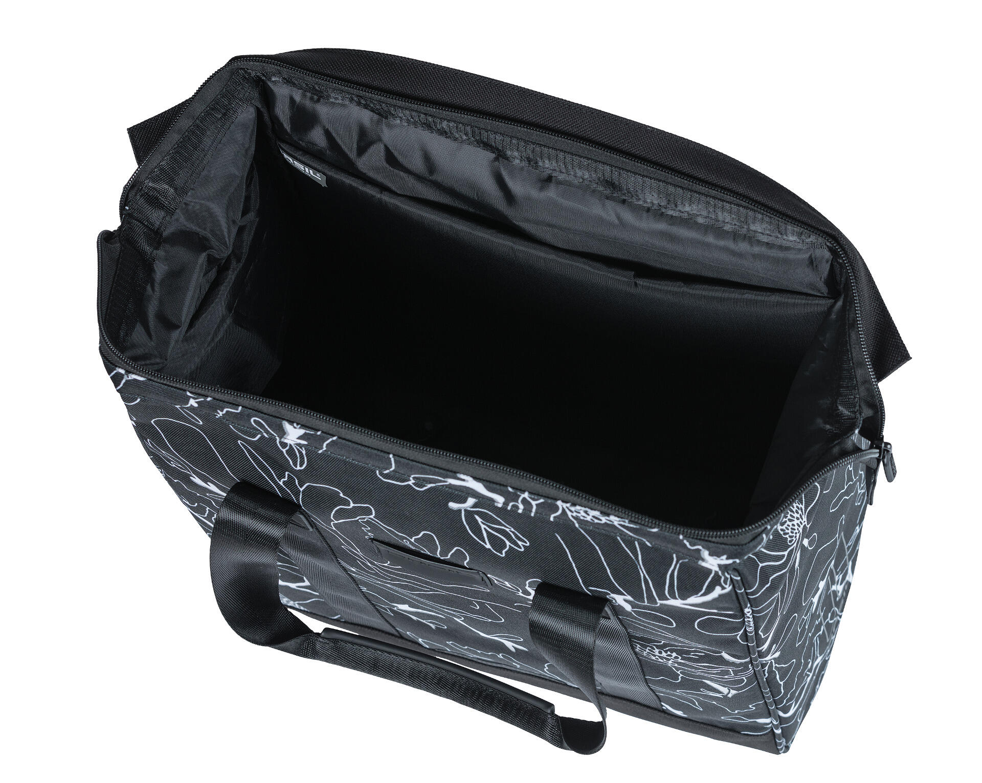 Basil Shoppertasche Grand Flower schwarz, 34,5x19x35,5cm, 23ltr 4/7