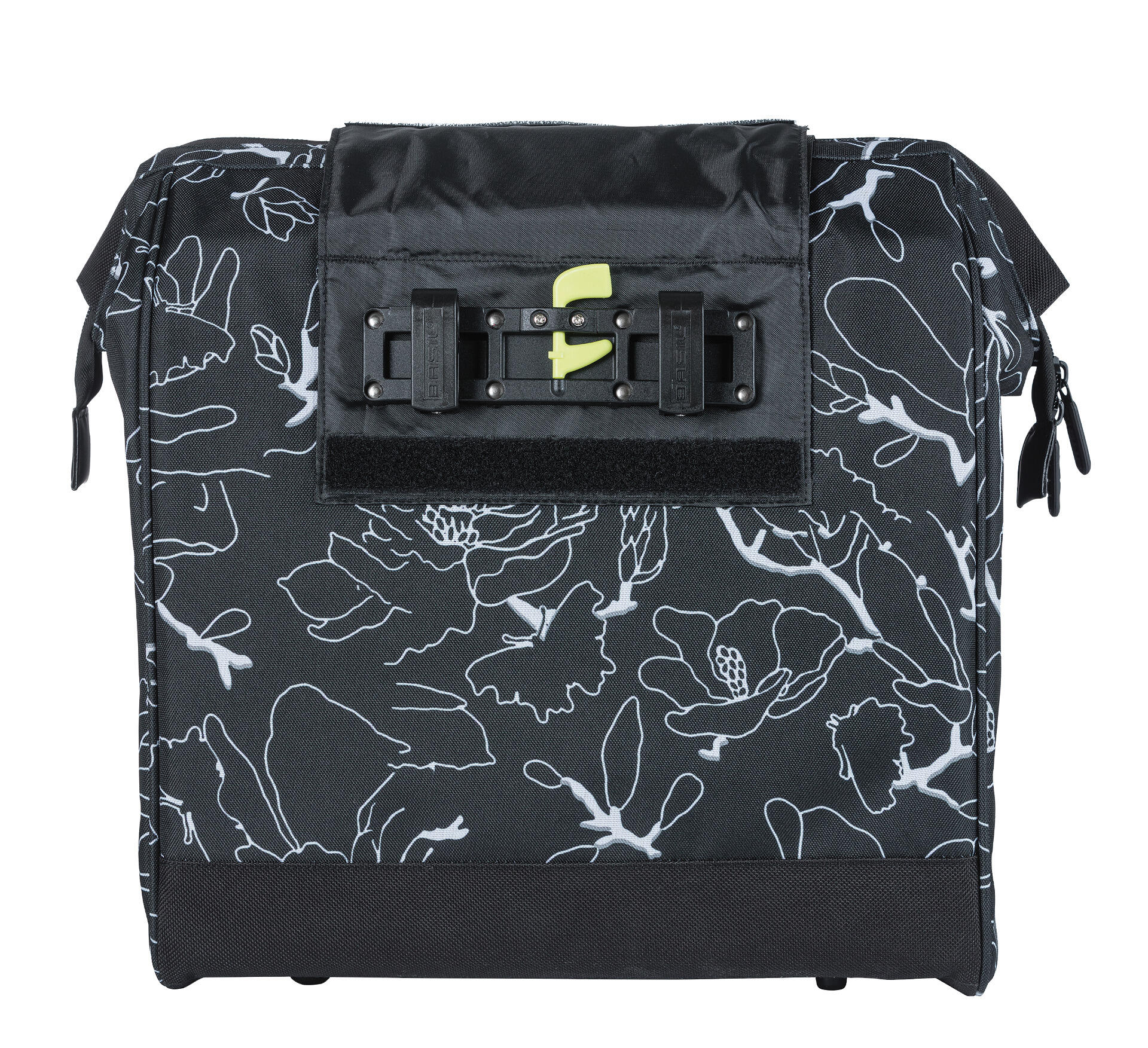 Basil Shoppertasche Grand Flower schwarz, 34,5x19x35,5cm, 23ltr 5/7