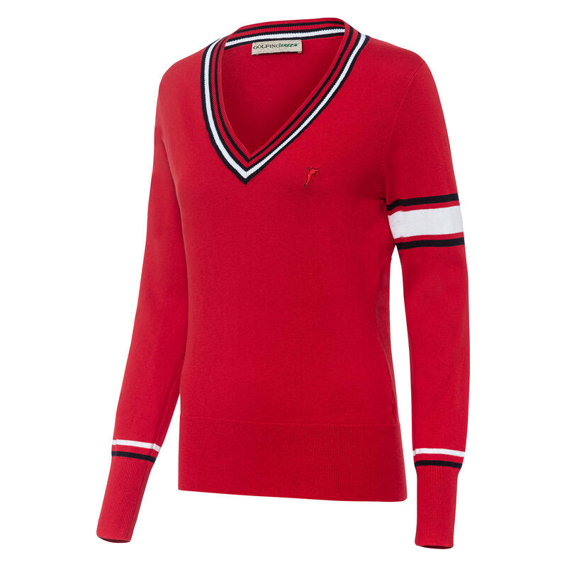 Pullover Damen Golfino Classic tricolore