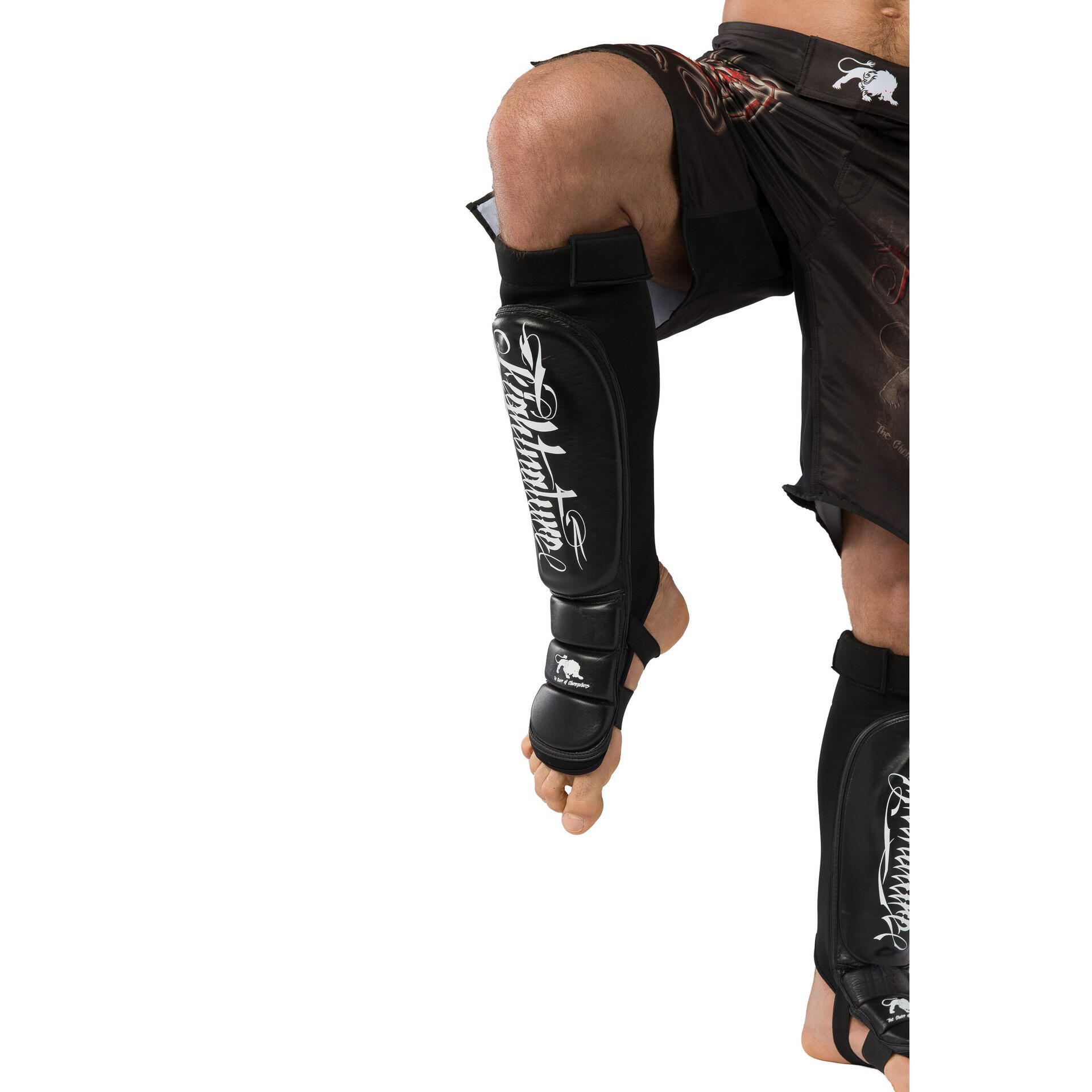 Protezioni in pelle per tibie e collo del piede mma Fightnature 2/4